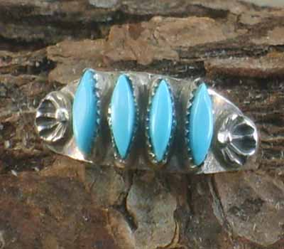 Native American Zuni Turquoise Ring- sz 5